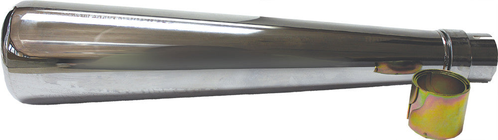 EMGO 17.5" OVAL MUFFLER CHROME W/REDUCER SET 80-84031