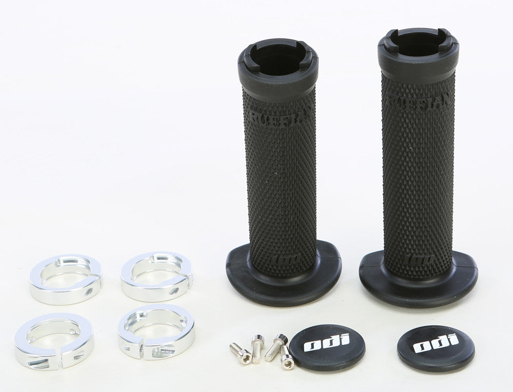 ODI ATV RUFFIAN LOCKON GRIP 130MM BLACK/SILVER J30RFB-S-atv motorcycle utv parts accessories gear helmets jackets gloves pantsAll Terrain Depot