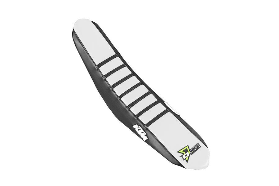 D'COR SEAT COVER BLACK/WHITE W/RIBS 30-30-217