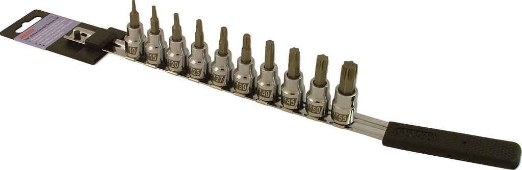 CRUZ TOOLS SOCKET BIT SET 10PC TORX TX38TBS