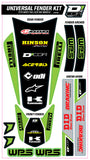 D'COR TRIM KIT GREEN WPS UNIVERSAL FOR FULL SIZE MOTORCYCLES 15-20-102