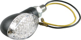 DMP MID OVAL 8 LED MARKER LIGHTS BLACK W/AMBER LENS 900-0091