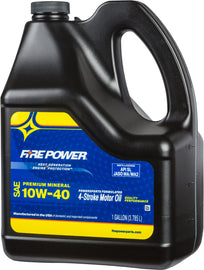 FIRE POWER MINERAL 4-STROKE OIL 10W-40 GAL 4/CASE 196980