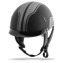 Load image into Gallery viewer, GMAX HH-65 HALF HELMET FULL DRESSED TWIN MATTE BLACK/SILVER XS G9659073