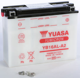 YUASA BATTERY YB16AL-A2 CONVENTIONAL YUAM22162-atv motorcycle utv parts accessories gear helmets jackets gloves pantsAll Terrain Depot