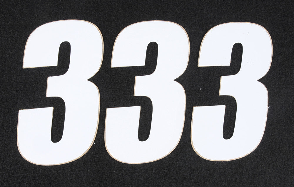 D'COR NUMBER 3 WHITE 4" 3/PK 45-14-3