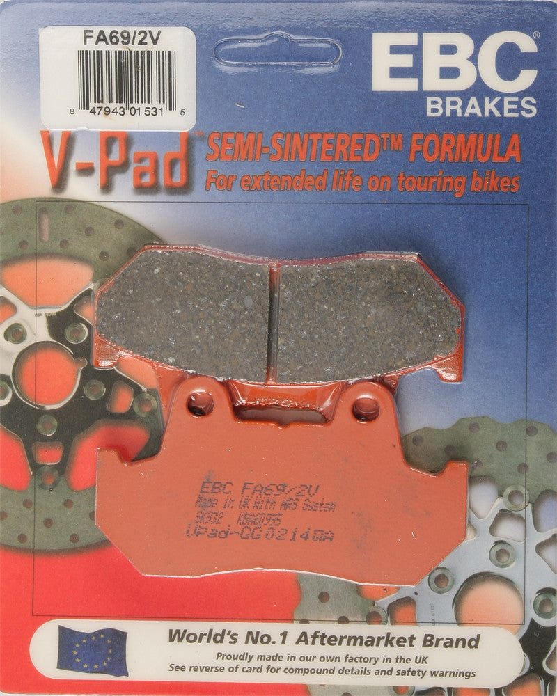 EBC BRAKE PADS V-SERIES FA69/2V-atv motorcycle utv parts accessories gear helmets jackets gloves pantsAll Terrain Depot