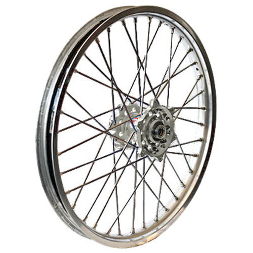 DUBYA REAR WHEEL SET 2.15X18 SILVER HUB SILVER RIM 56-4155SS
