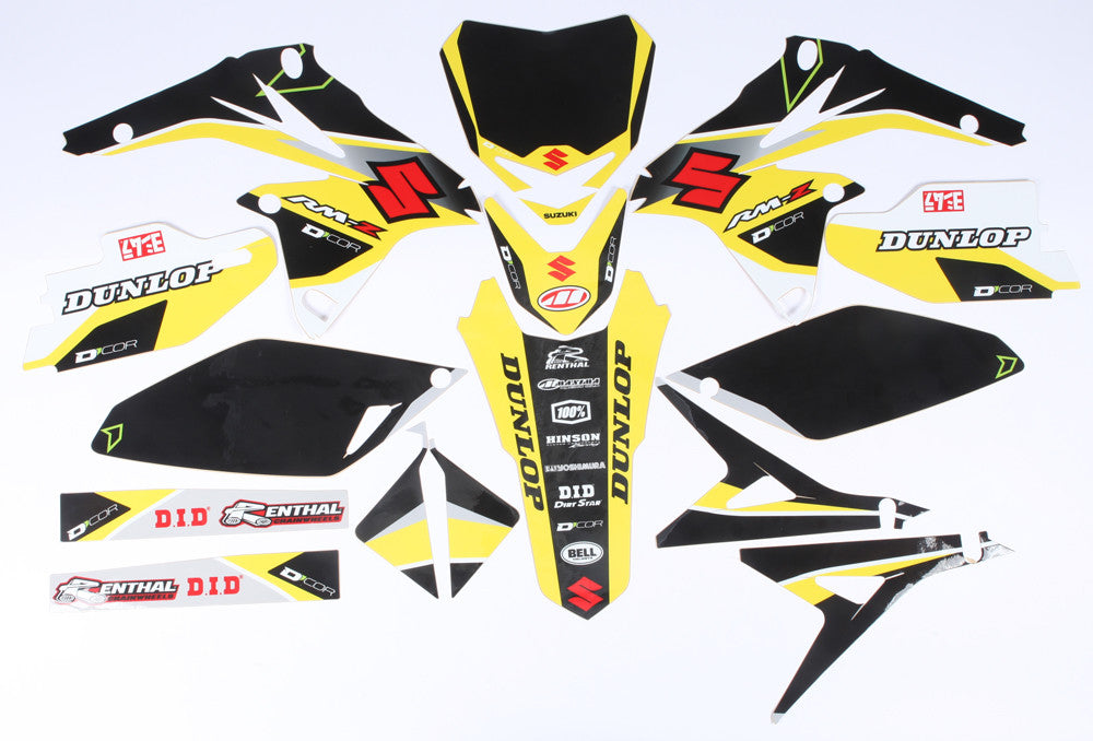D'COR SUZUKI RACELINE GRAPHICS COMPLETE KIT BLACK 20-40-250