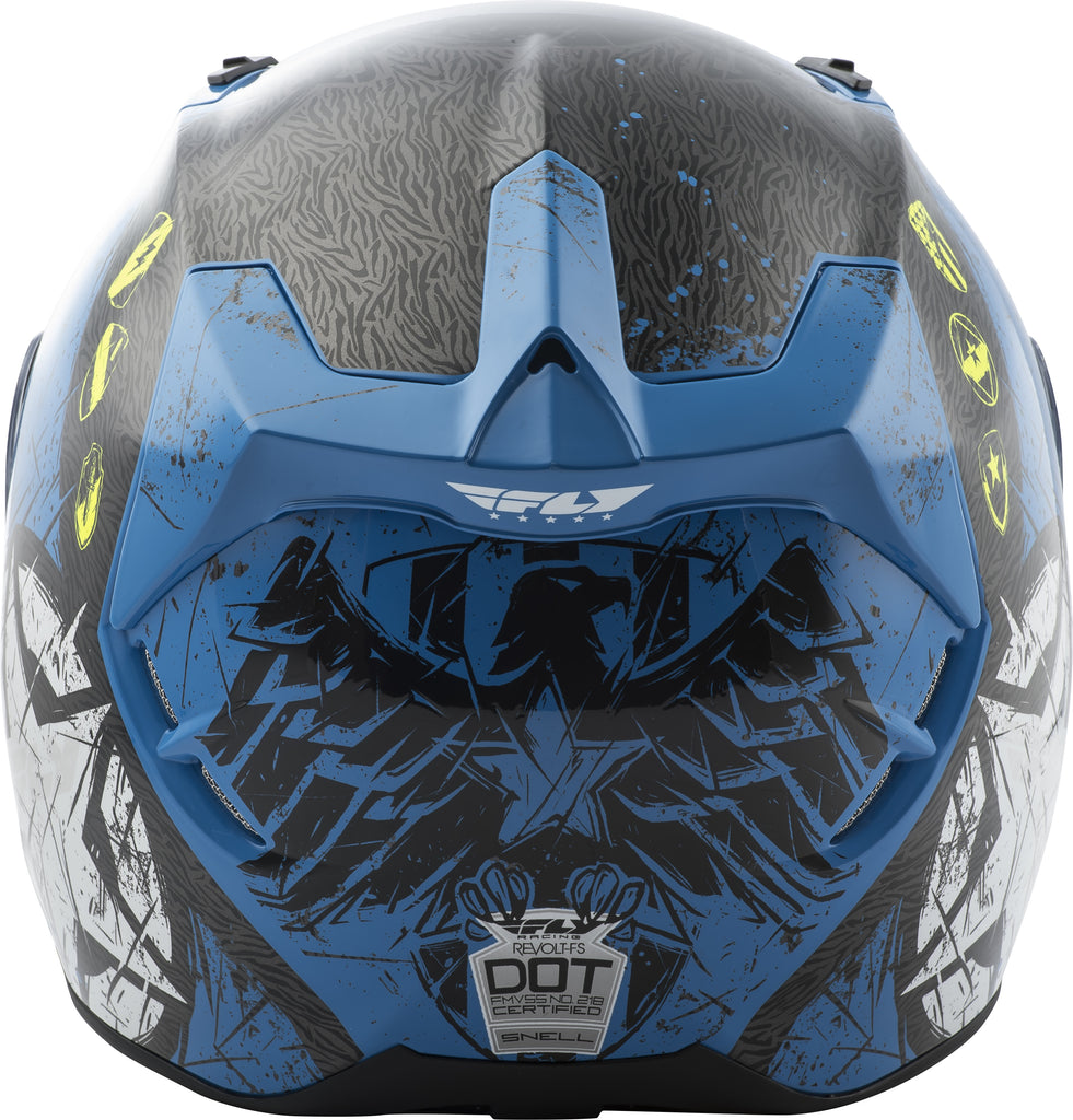 FLY RACING REVOLT LIBERATOR HELMET BLUE/HI-VIS XS 73-8372-1