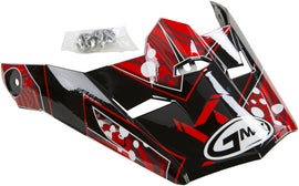 GMAX VISOR W/SCREWS HOOPER MX-46Y BLACK/RED YS-YL G046857