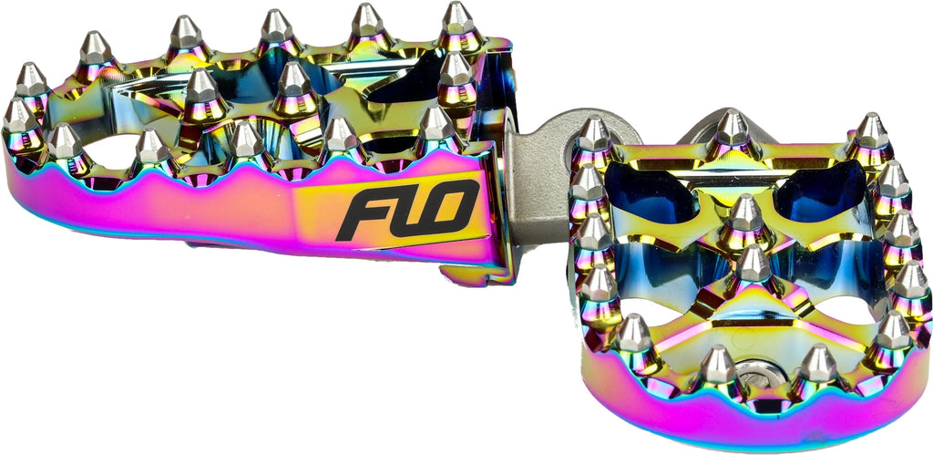 FLO MOTORSPORTS MOTO STYLE FOOTPEG SET JET FUEL 2"X3.125" FPEG-800JET