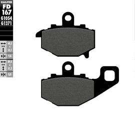 GALFER BRAKE PADS SEMI METALLIC FD167G1054 FD167G1054