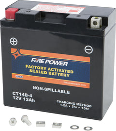FIRE POWER BATTERY CT14B-4 SEALED FACTORY ACTIVATED CT14B-4-atv motorcycle utv parts accessories gear helmets jackets gloves pantsAll Terrain Depot