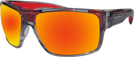 BOMBER MANA BOMB EYEWEAR CRYSTAL SMOKE/RED W/RED MIRROR LENS MA104-RM-RF