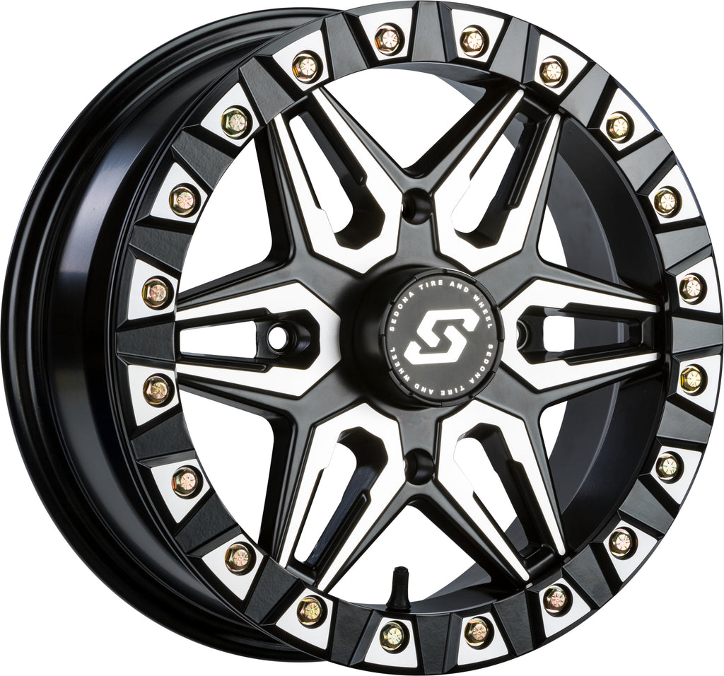 SEDONA SPLIT 6 BDLK WHEEL 15X6 4/137 5+1 (+38MM) BLACK/MACHINED A72M-56037+38S