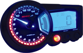 KOSO GP STYLE MULTI-FUNCTION GAUGE RX-2 BLACK PANEL BA010001-atv motorcycle utv parts accessories gear helmets jackets gloves pantsAll Terrain Depot
