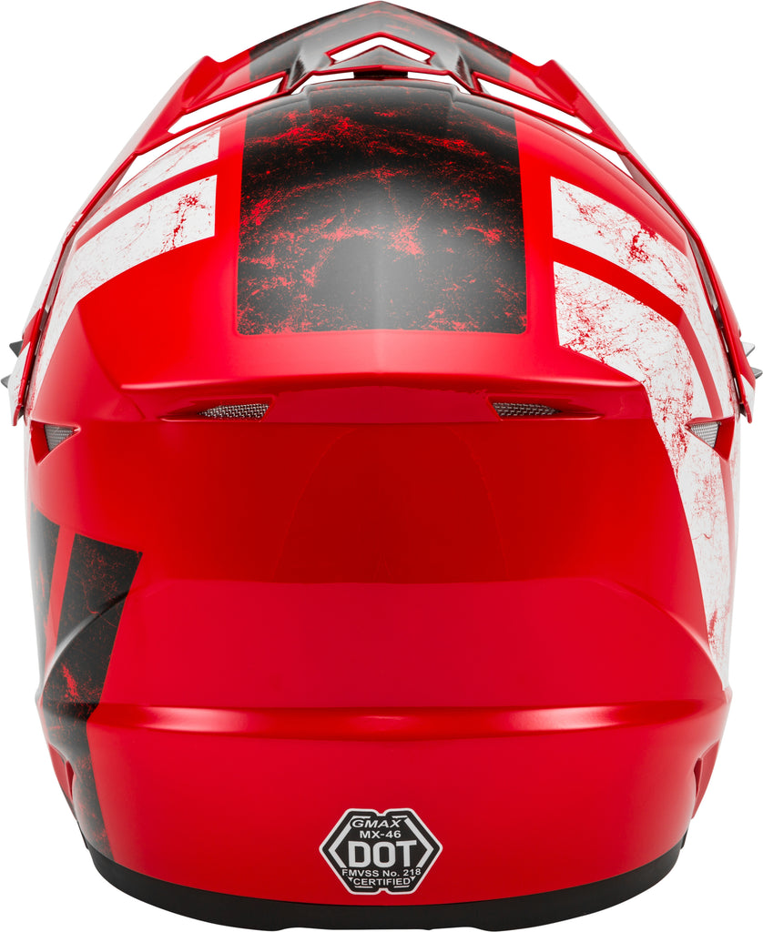 GMAX MX-46 OFF-ROAD DOMINANT HELMET RED/BLACK/WHITE MD G3464755