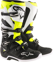 Load image into Gallery viewer, ALPINESTARS TECH 7 BOOTS BLACK/WHITE/YELLOW SZ 16 2012014-125-16