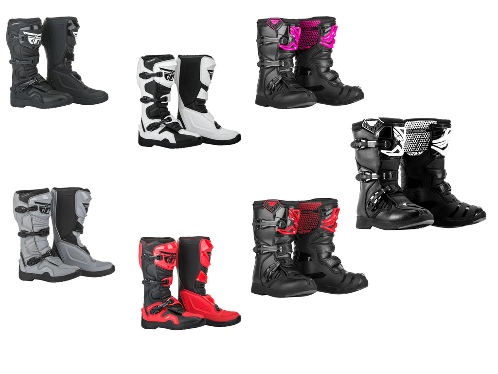 Fly Racing Maverik Motocross Boots All Sizes and Colors, Adults, Kids, Youth