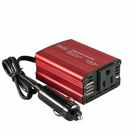 FOVAL 150W Car Power Inverter DC 12V to 110V AC Converter with 3.1A Dual USB Car Charger-atv motorcycle utv parts accessories gear helmets jackets gloves pantsAll Terrain Depot