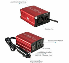 Load image into Gallery viewer, FOVAL 150W Car Power Inverter DC 12V to 110V AC Converter with 3.1A Dual USB Car Charger-atv motorcycle utv parts accessories gear helmets jackets gloves pantsAll Terrain Depot