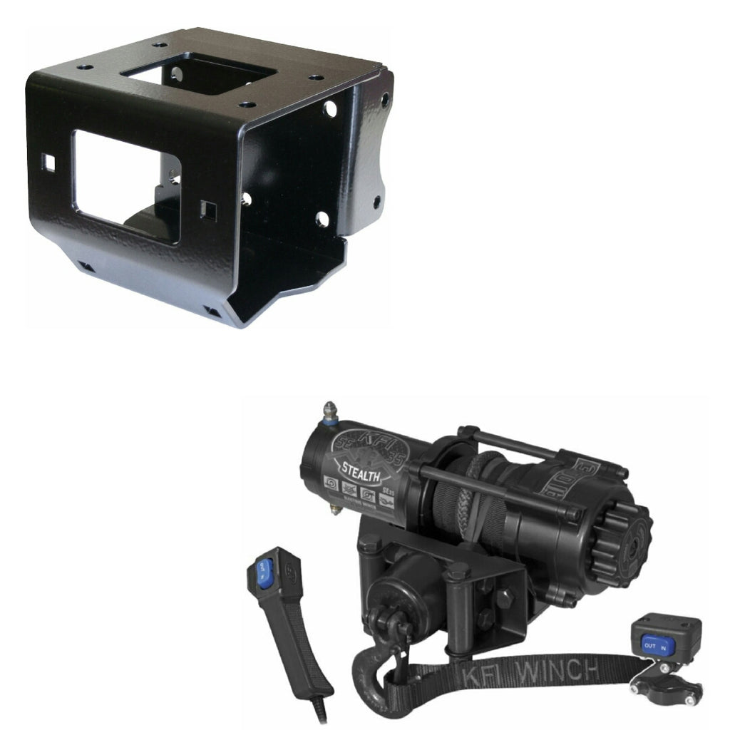 Polaris Sportsman and Scrambler Winch Kit Includes KFI SE35 Stealth Winch and Mount - All Terrain Depot