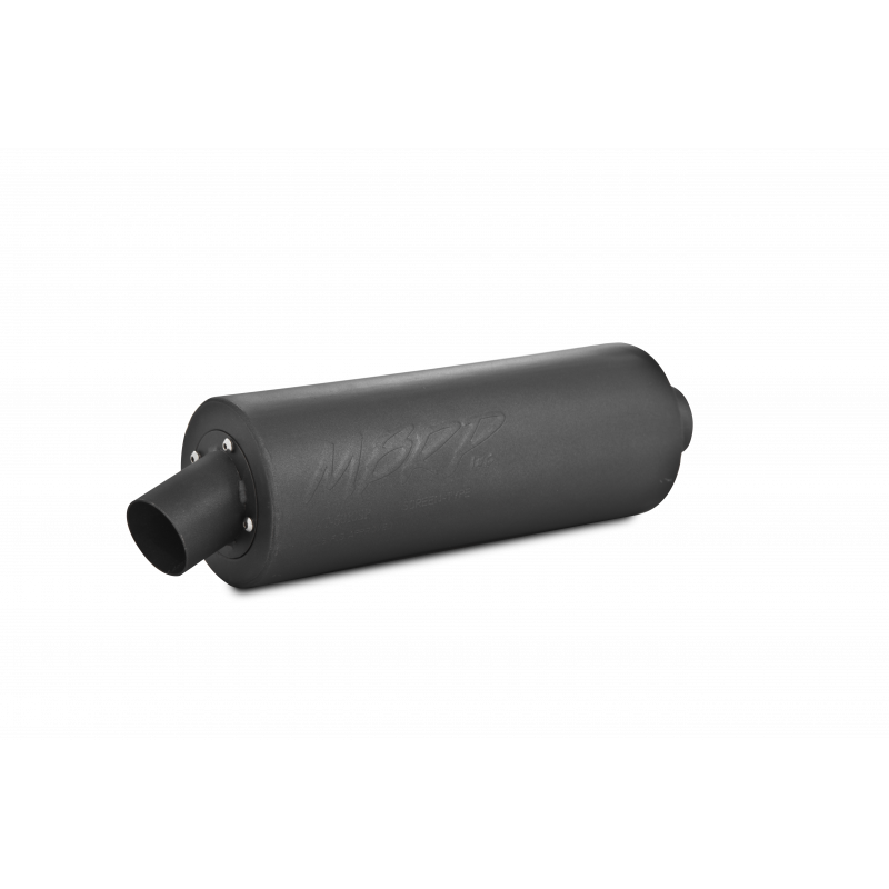 MBRP AT-6010SP universal utility muffler ( black ) - 1.25" Inlet 3.5" Cannister