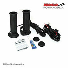 Load image into Gallery viewer, Koso AM111010 Apollo heated grips for twist throttle - 7/8&quot; bars - 120mm long