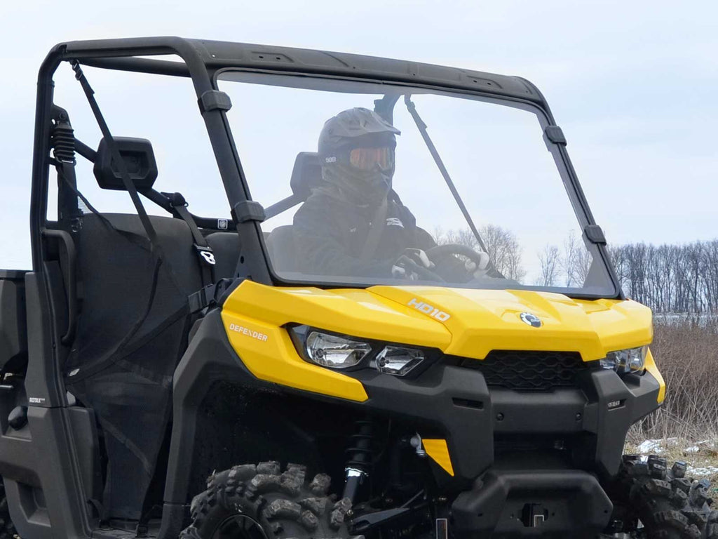 SuperATV Can-Am Defender HD Heavy Duty Scratch Resistant Full Windshield
