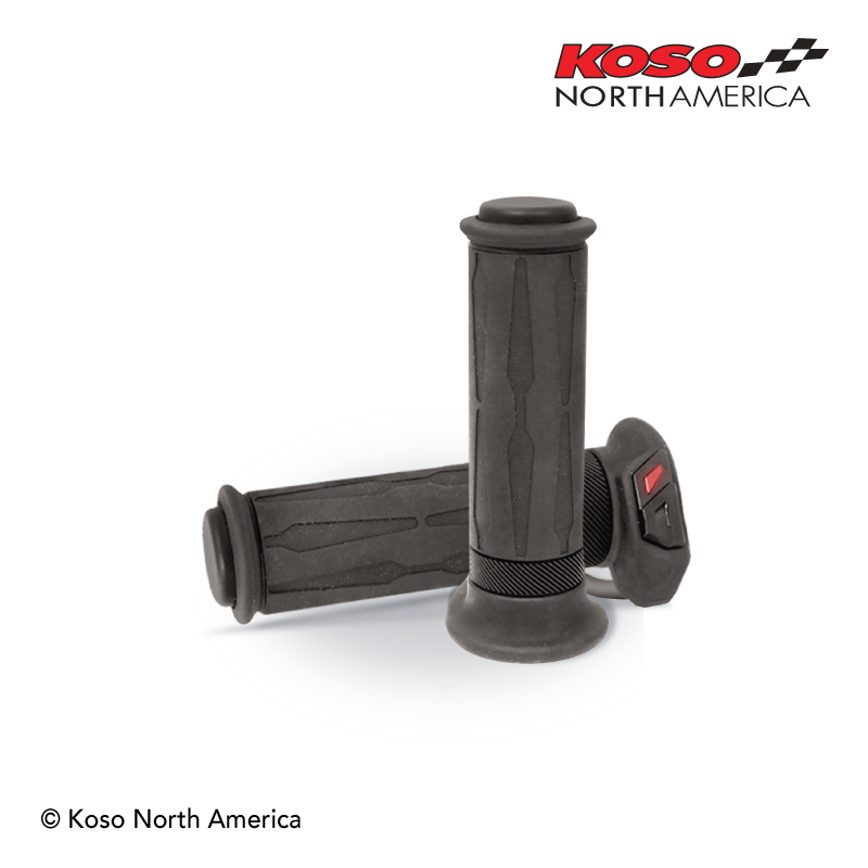 Koso AM111010 Apollo heated grips for twist throttle - 7/8" bars - 120mm long