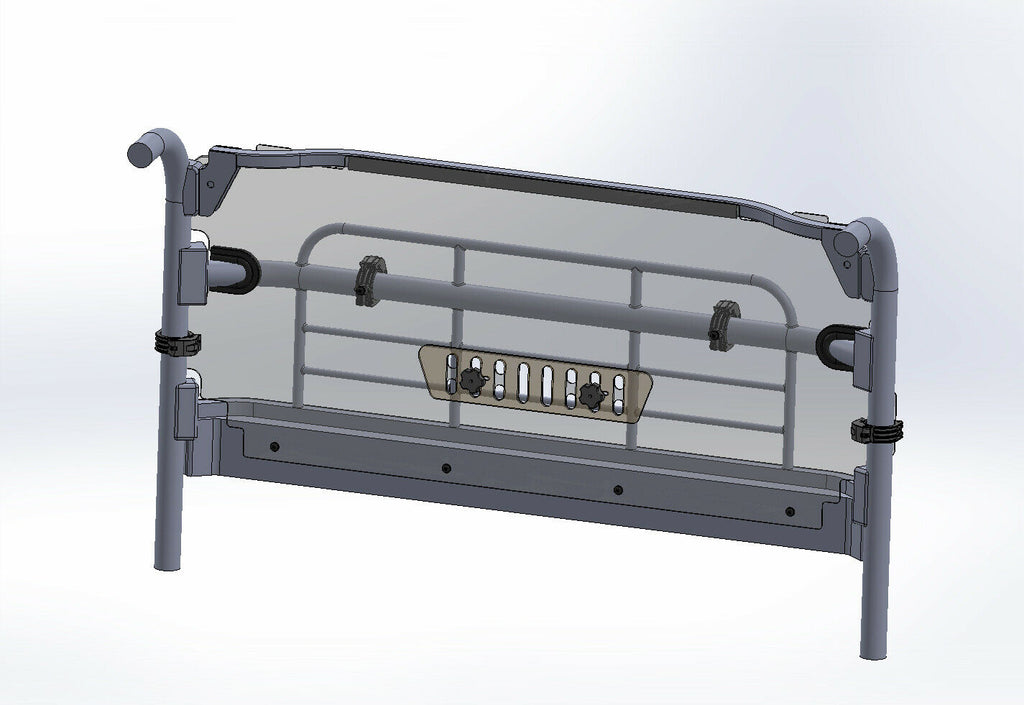 Spike 77-8850-R-T Rear Windshield  - Vented / Tinted fits Kawasaki Mule Pro-MX