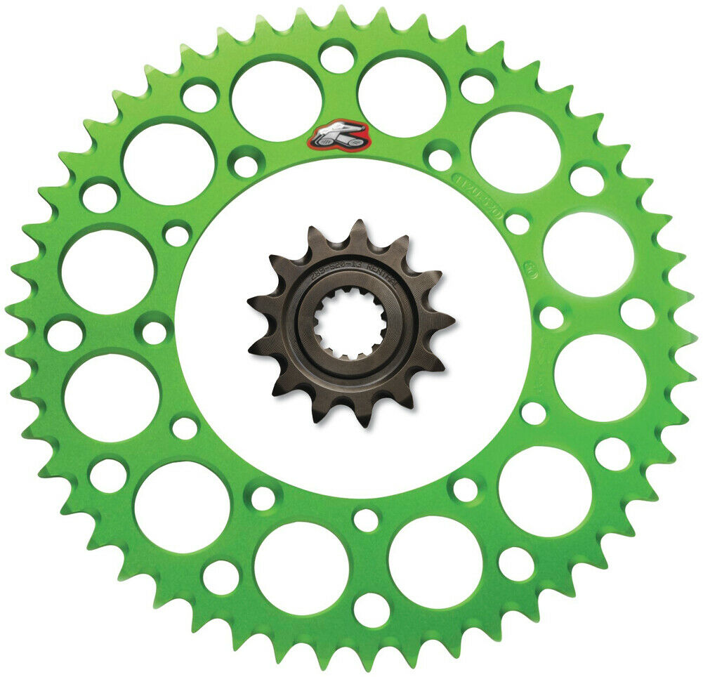 Renthal Grooved front & Ultralight rear Sprocket kit for Kawasaki KDX200 KX500