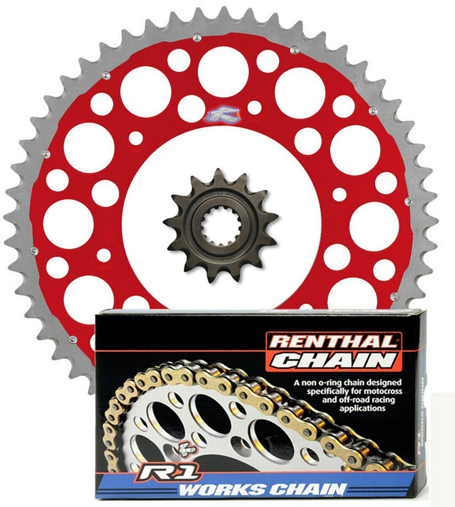 Renthal Grooved front & Twinring Sprocket & R1 Works chain kit for Honda CRF450R
