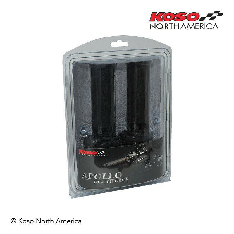 Koso AM111010 Apollo heated grips for twist throttle - 7/8" bars - 120mm long