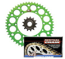 Load image into Gallery viewer, Renthal front &amp; Ultralight rear Sprocket &amp; R1 Works chain kit for Kawasak KX250F