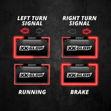Load image into Gallery viewer, XK Glow XK034018-W Chrome Motorcycle LED License Plate Frame with Turn Signals