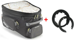 Givi Tanklock combo kit - Easy-T EA118 25 liter tank bag & BF11 tank ring mount