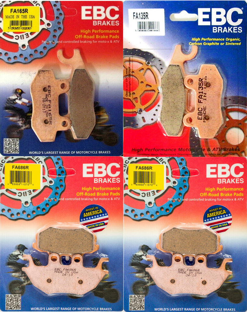 EBC R Series front rear brake pad kit for Kawasaki Mule PRO DX/DXT/FX/FXR/FXT