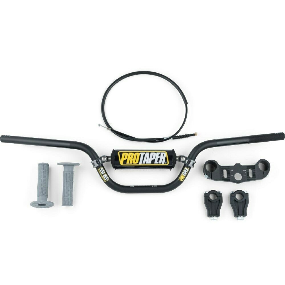 Pro Taper 022846 Complete Handlebar & Top Clamp kit for Kawasaki KLX110 KLX110L