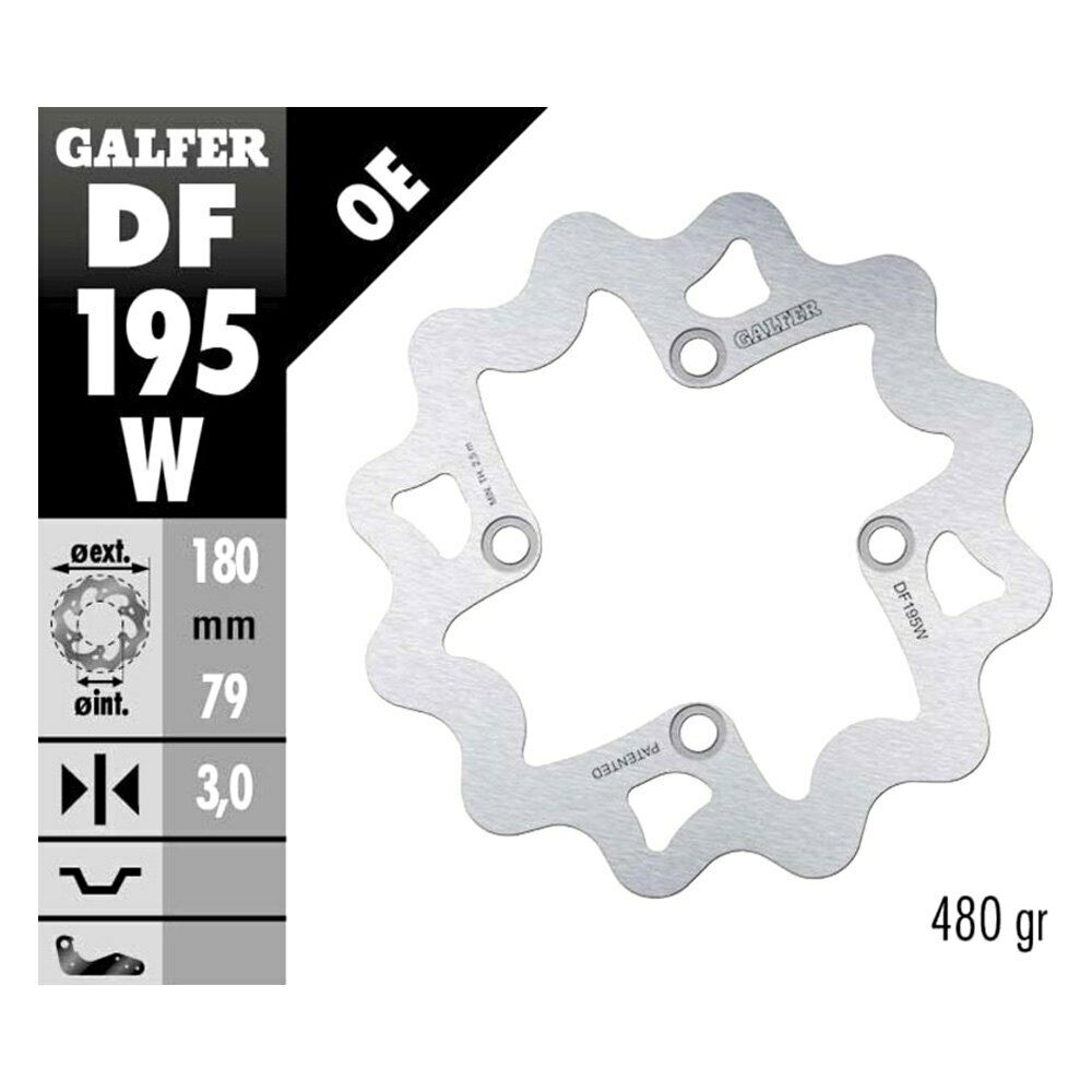 Galfer DF195W front or rear wave brake rotor fits Kawasaki KX65 & Suzuki RM65