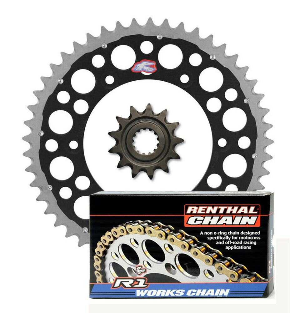 Renthal Grooved front & Twinring Sprocket & R1 Works chain kit for Honda CRF450R