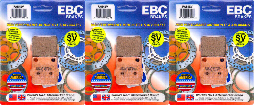 EBC FA84SV front FA84SV rear brake pad kit for Honda TRX400X & Yamaha Raptor 660