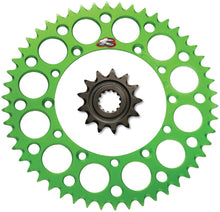 Load image into Gallery viewer, Renthal Grooved front &amp; Ultralight rear Sprocket kit for Kawasaki KX250F