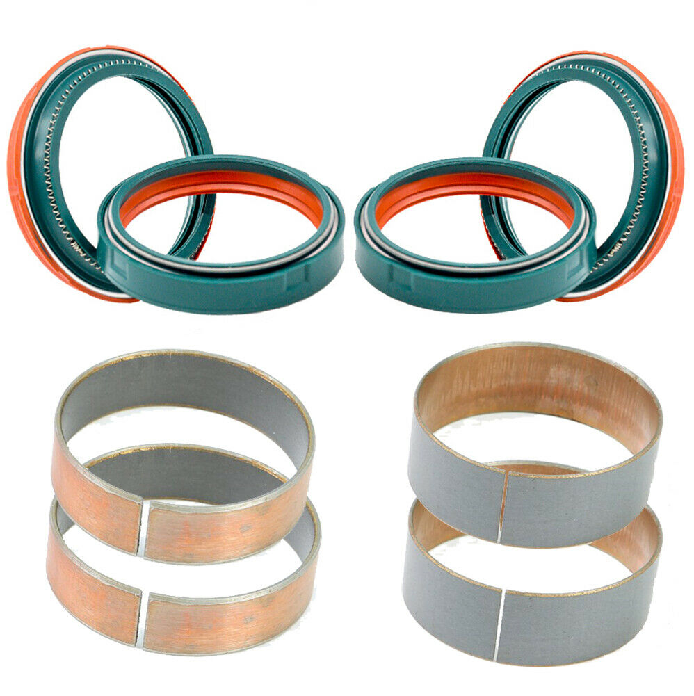 SKF dual compound fork seal & inner & outer fork bushings fits Showa 49mm fork