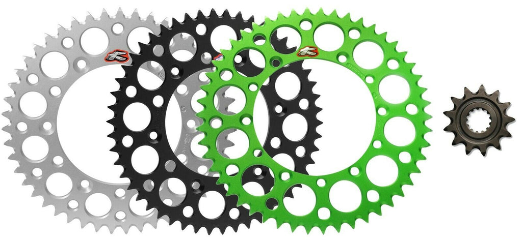 Renthal Grooved front & Ultralight rear Sprocket kit for Kawasaki KDX200 KX500