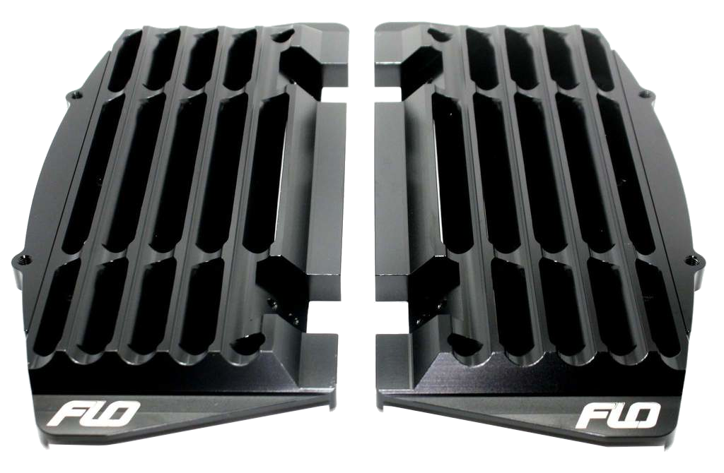 Flo Motorsports FLO 753-2BLK BLACK radiator guards for 2005-on YZ125 YZ250