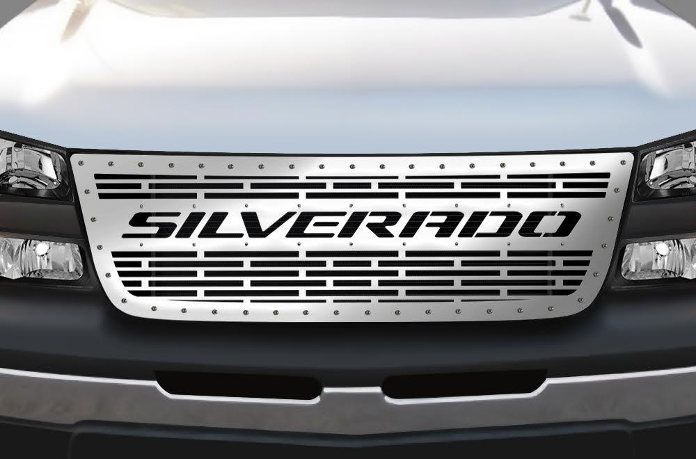1 Piece Steel Grille for Chevy Silverado - SILVERADO with STEEL FINISH-atv motorcycle utv parts accessories gear helmets jackets gloves pantsAll Terrain Depot