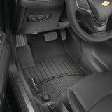 Black/Front FloorLiner/Chevrolet/Silverado/2014 +/Fits Crew Cab and Double Cab; Fits 15 models only; fits models with be
